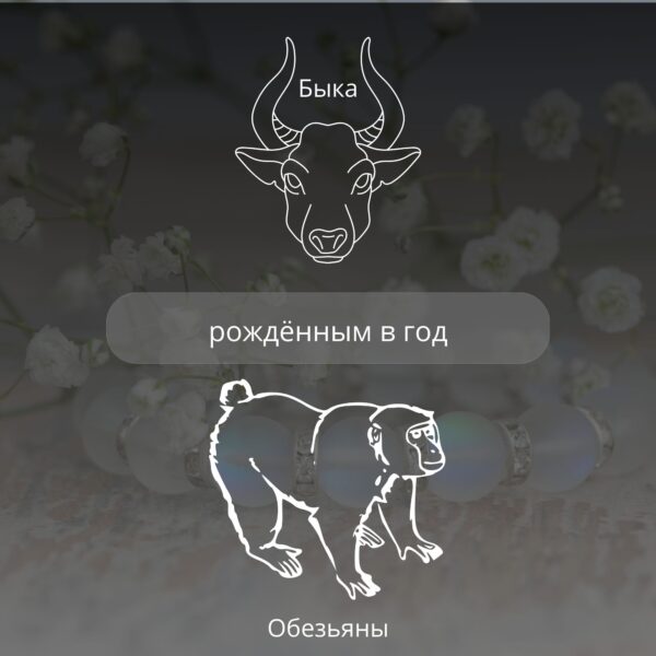 Браслет из белого матового опала с серебристыми ронделями, 10 мм — изображение 3