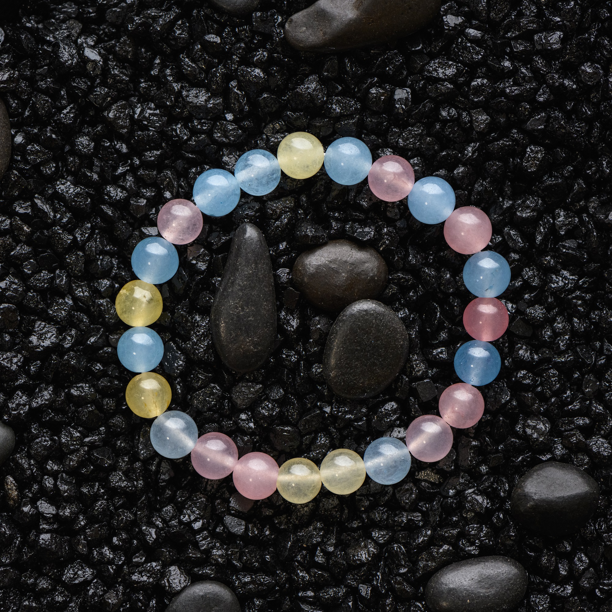 Браслет из натурального кварца, микс, 8 мм — изображение 7