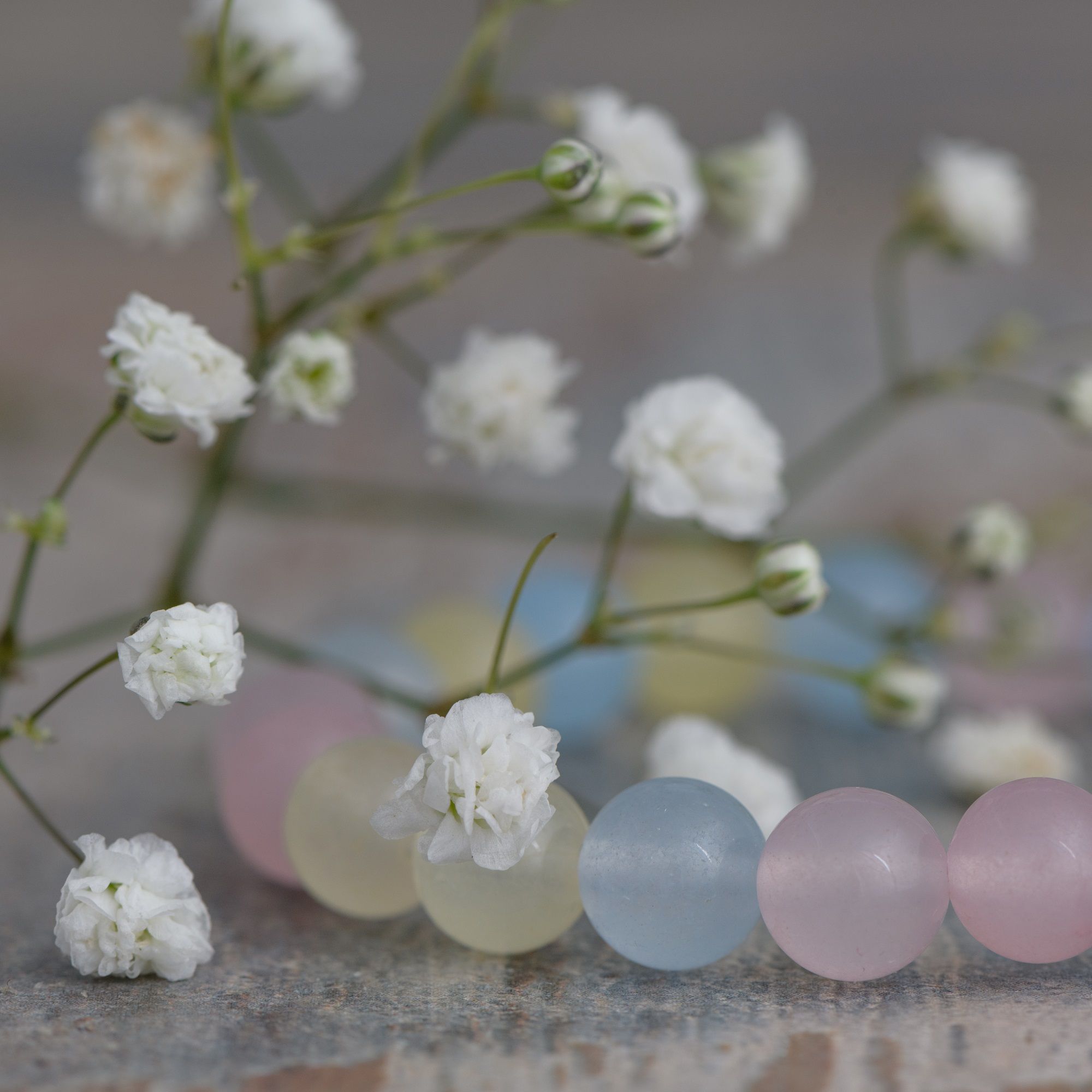 Браслет из натурального кварца, микс, 8 мм — изображение 3