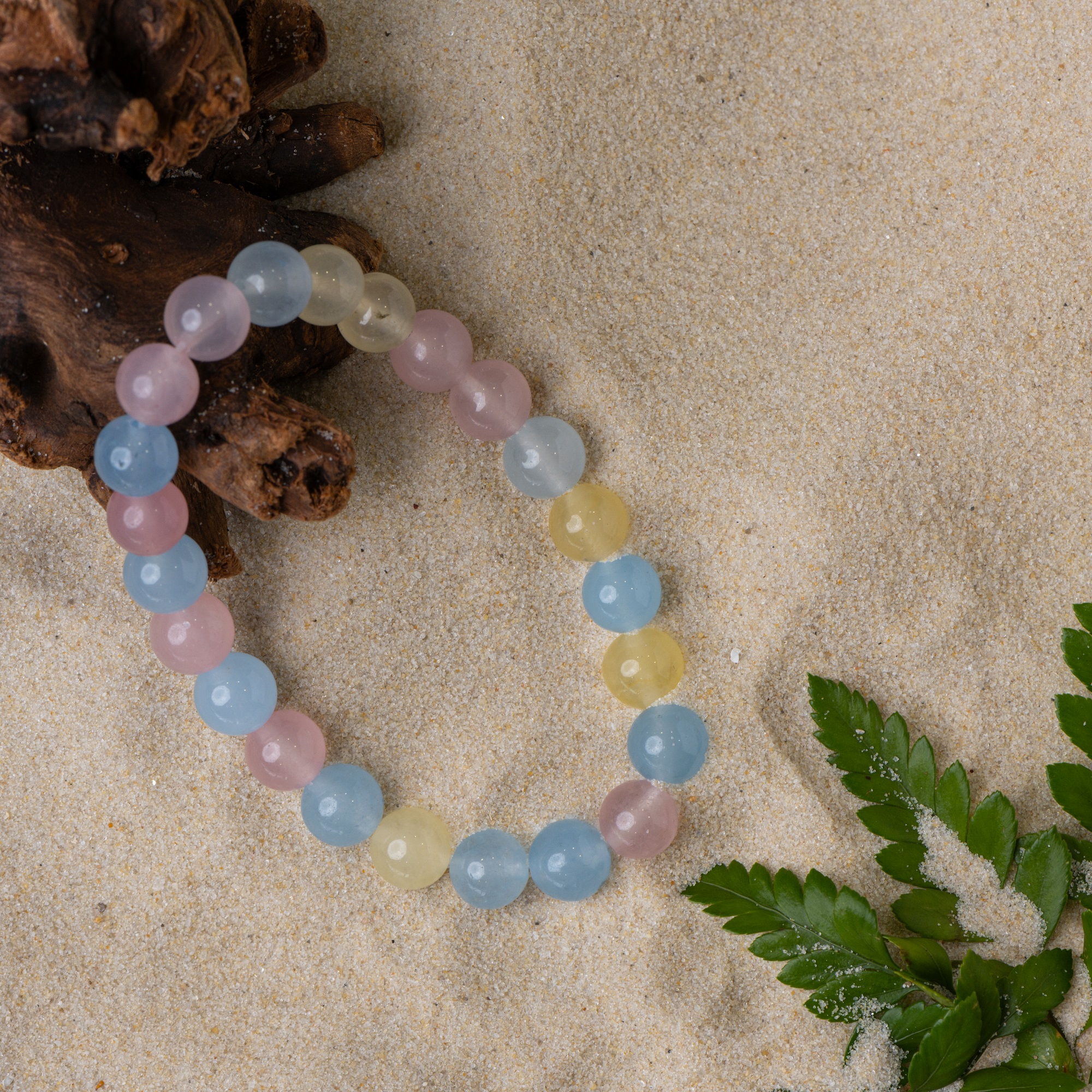 Браслет из натурального кварца, микс, 8 мм — изображение 9