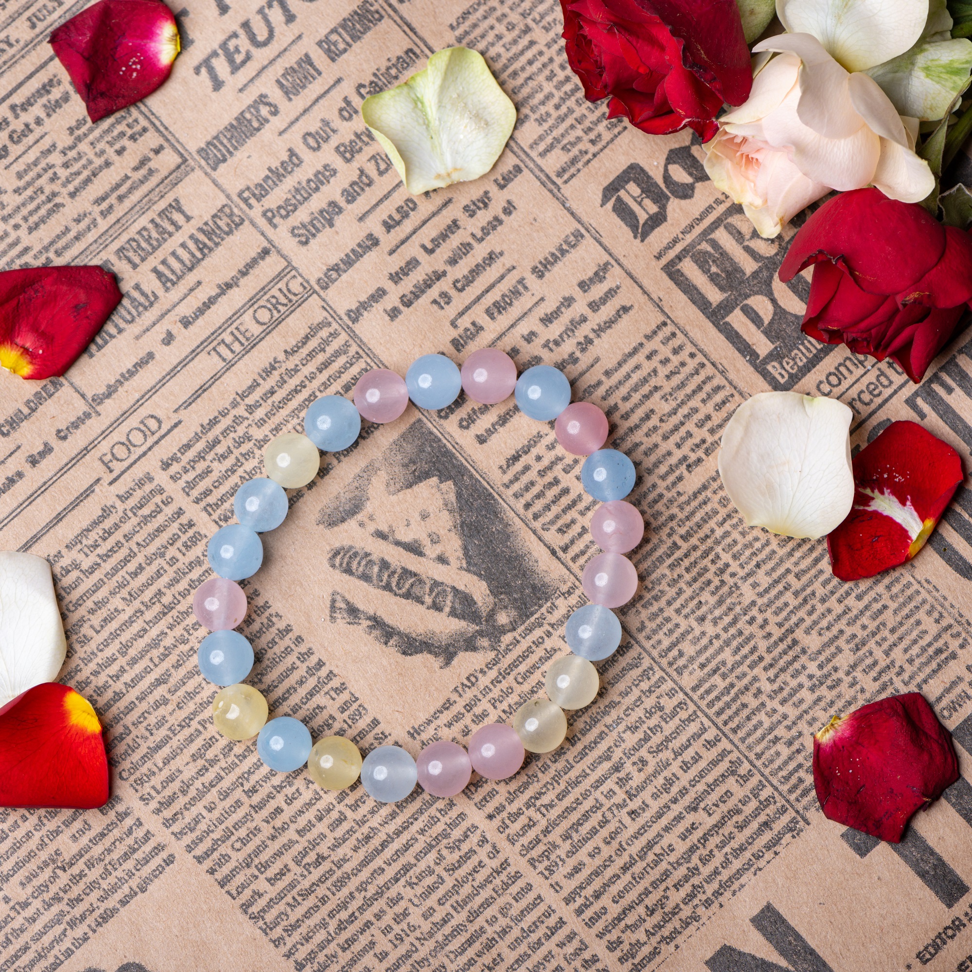 Браслет из натурального кварца, микс, 8 мм — изображение 10