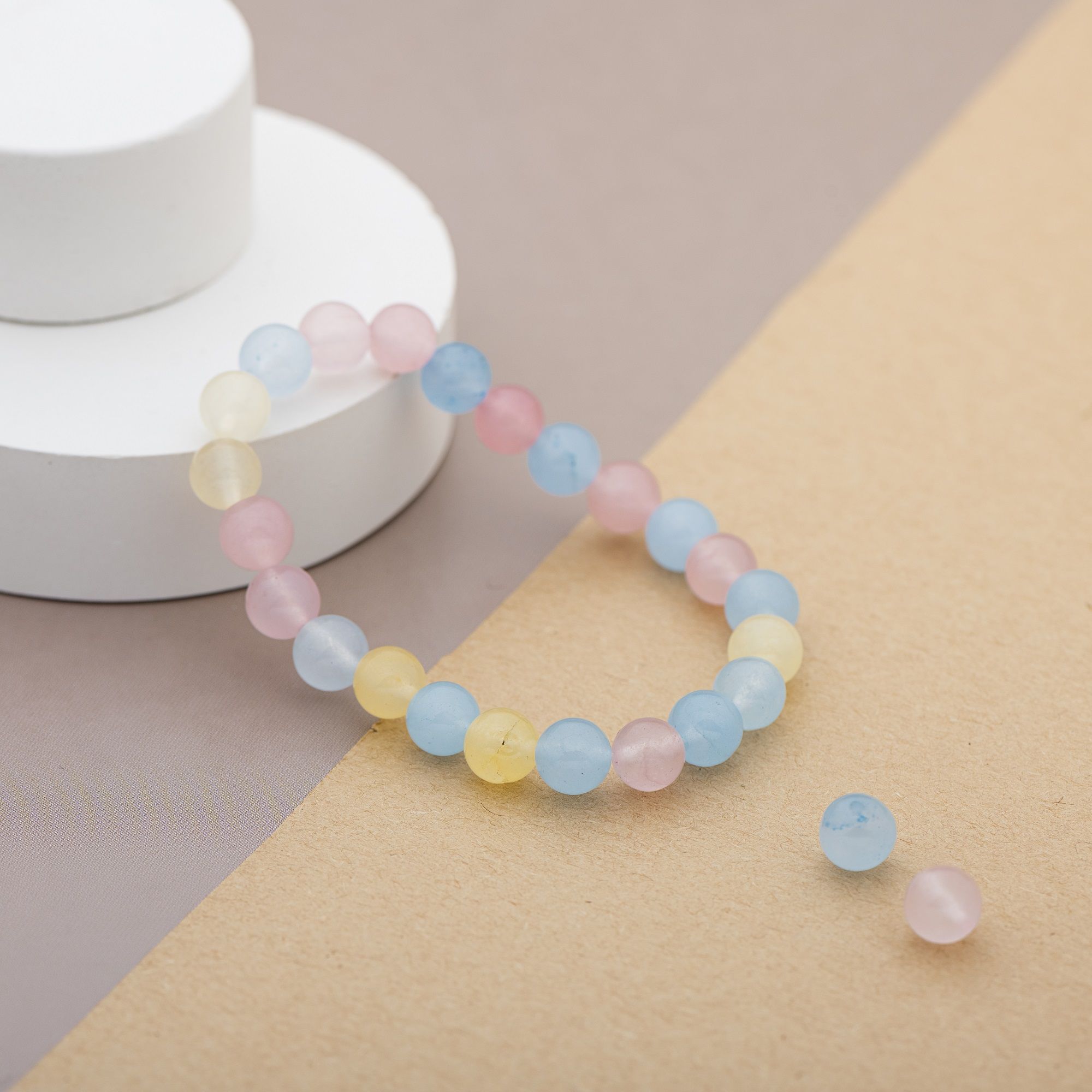 Браслет из натурального кварца, микс, 8 мм — изображение 5