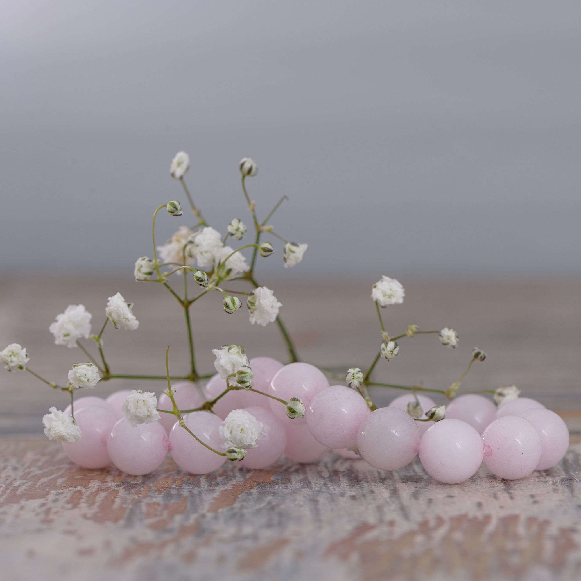 Браслет из натурального розового кварца, 10 мм — изображение 3