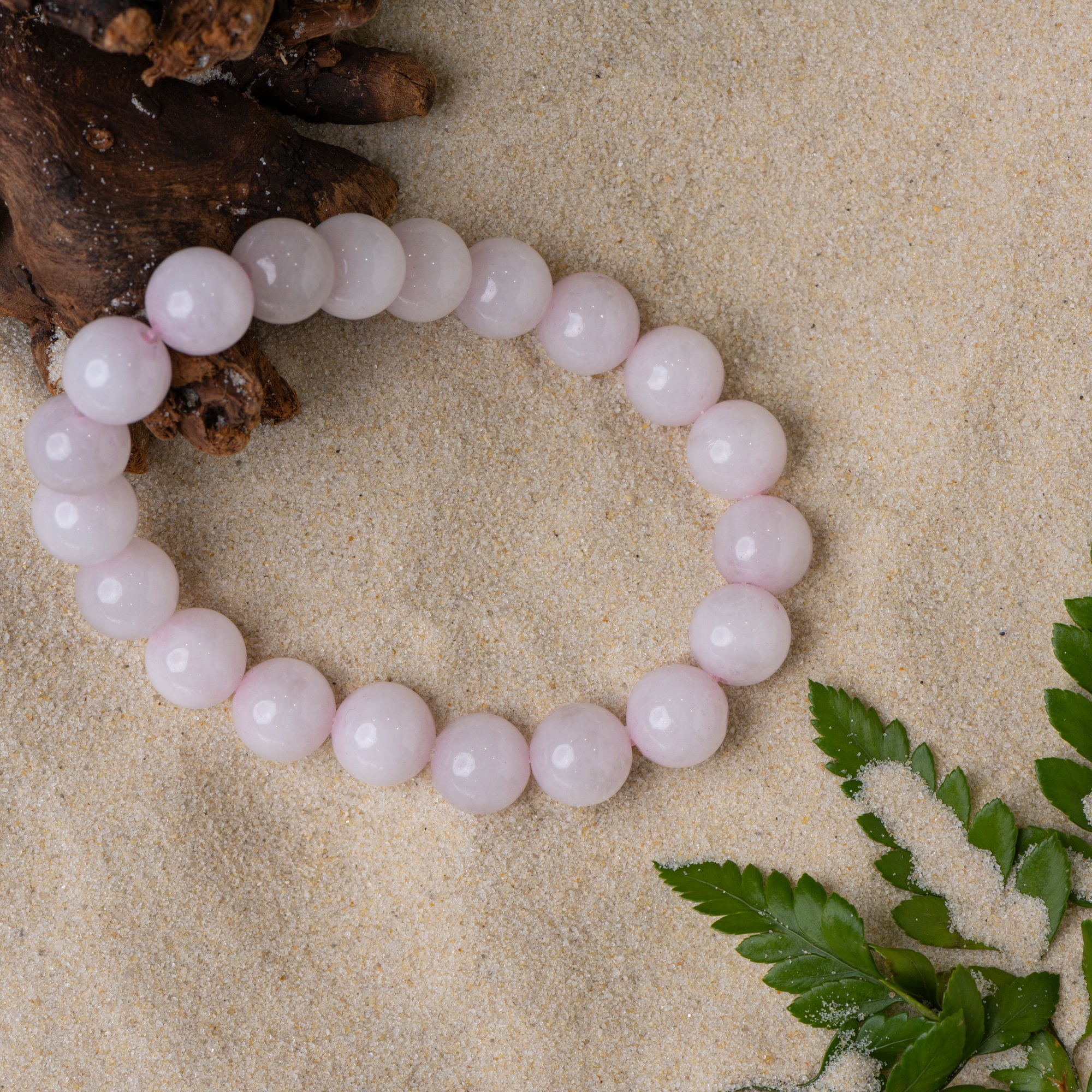 Браслет из натурального розового кварца, 10 мм — изображение 10