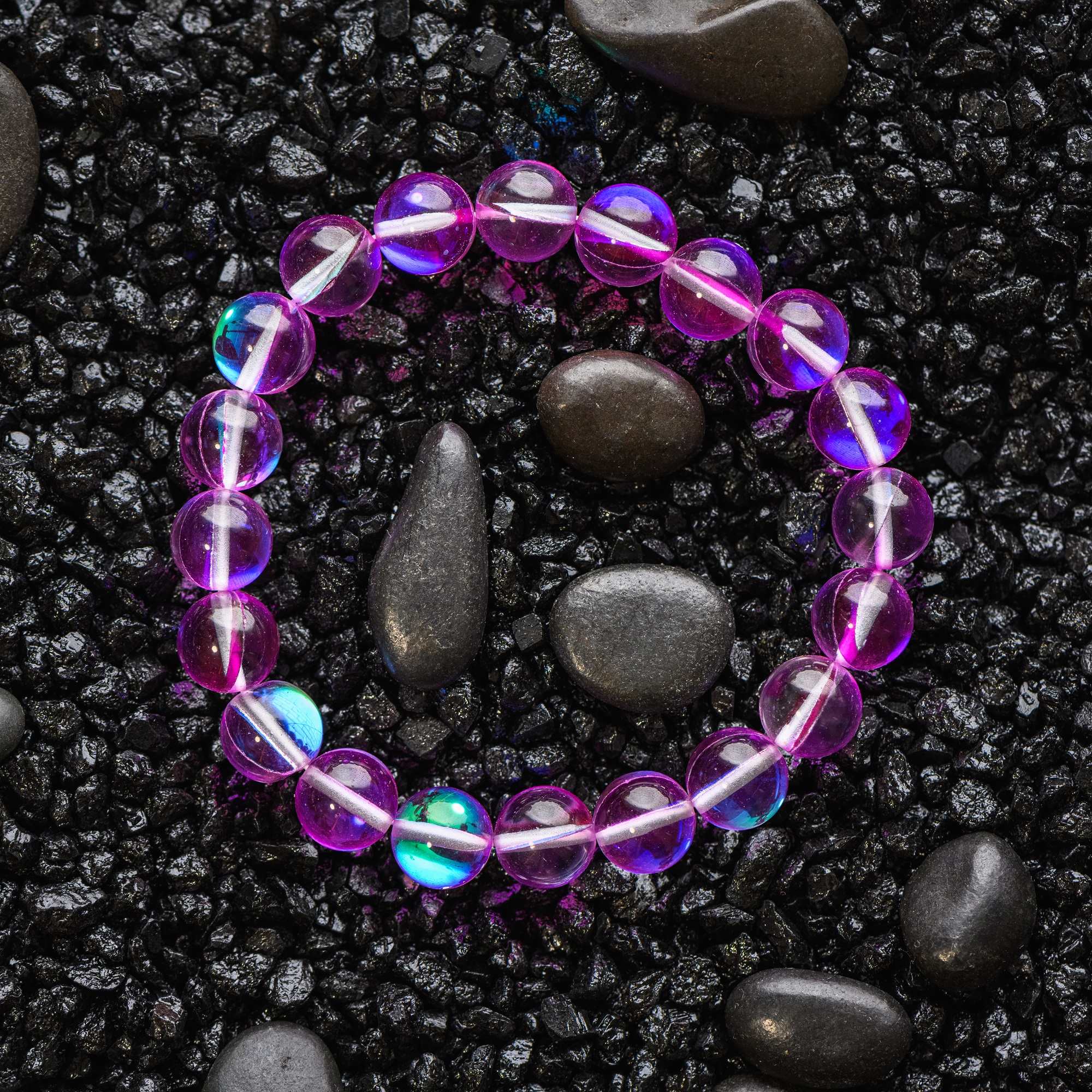 Сиреневый браслет из Опала, 10 мм — изображение 6