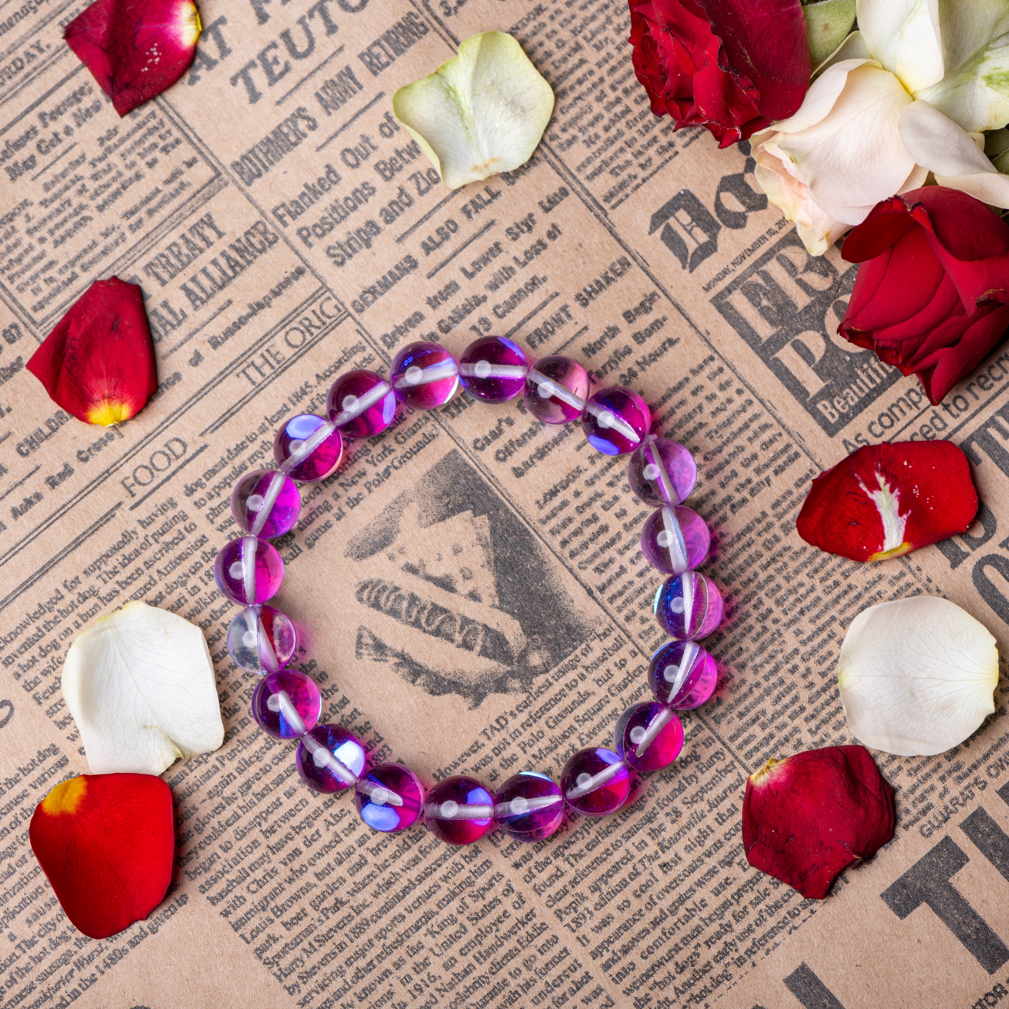 Сиреневый браслет из Опала, 10 мм — изображение 8