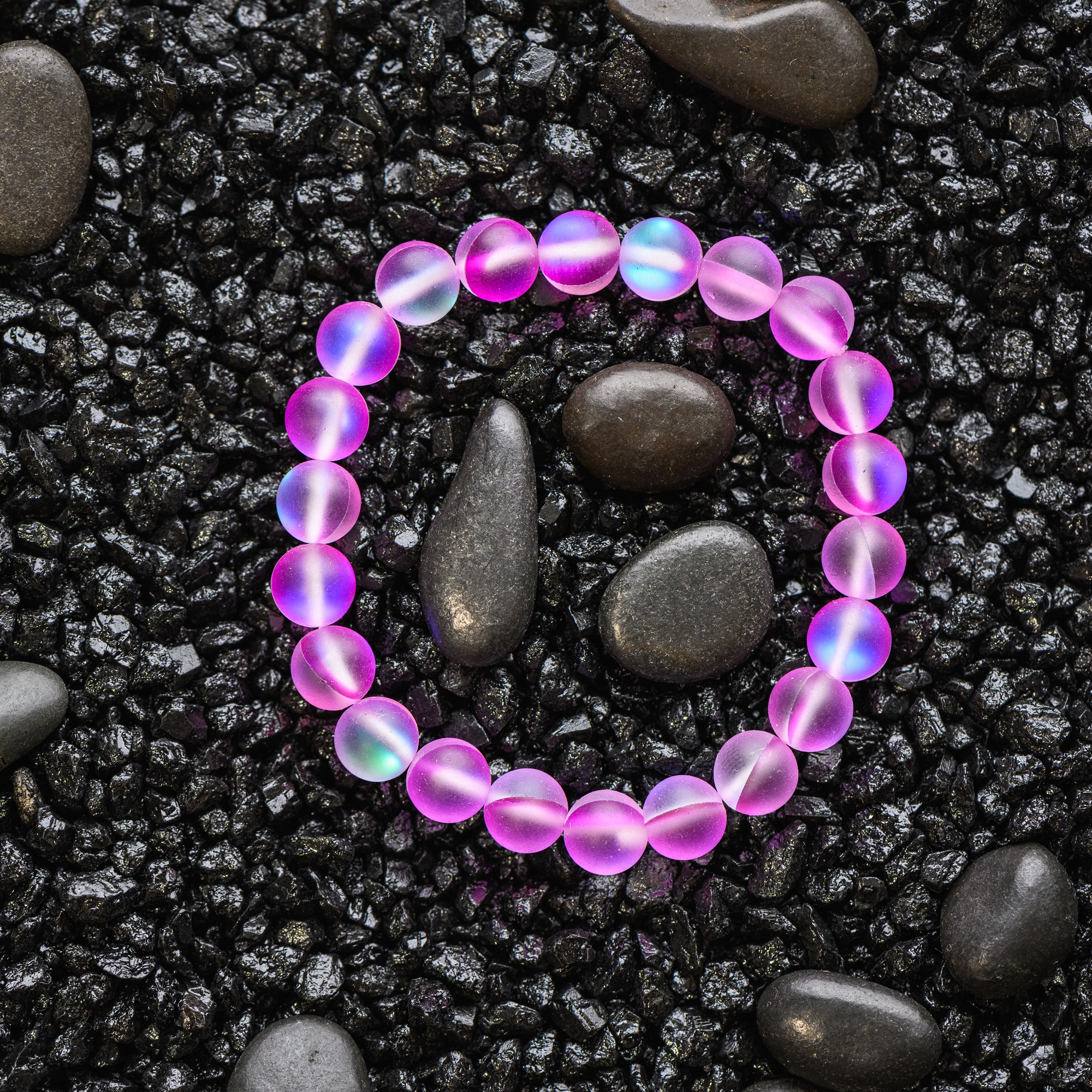 Сиреневый браслет из опала, 8 мм — изображение 7